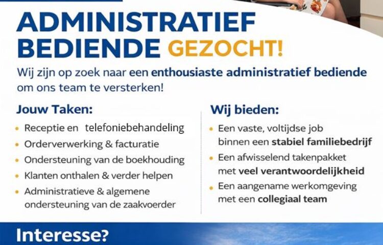 Vacature administratief bediende definitief